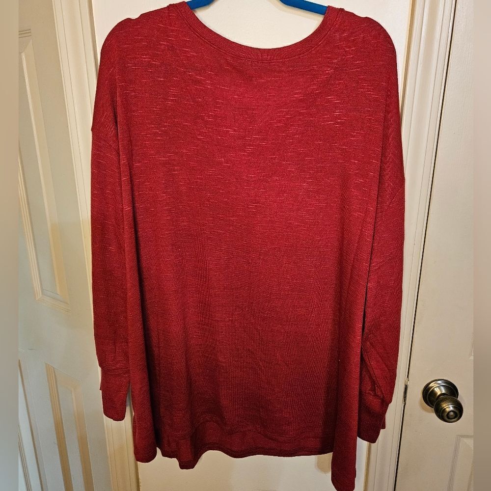 #229 Torrid Size 4x, Red Hacci Drop Shoulder Pock… - image 3